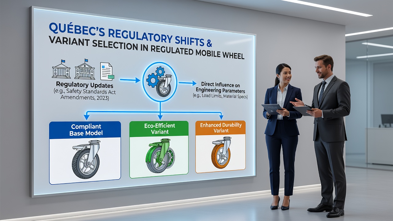 Mobile wheel platform interface demonstrating variant options and compliance indicators